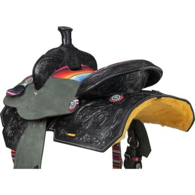 Image showing  Youth Serape Print Barrel Saddle
