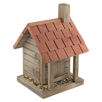 Image showing  1 qt. Log Cabin Bird Feeder