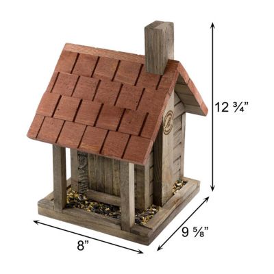 Image showing  1 qt. Log Cabin Bird Feeder