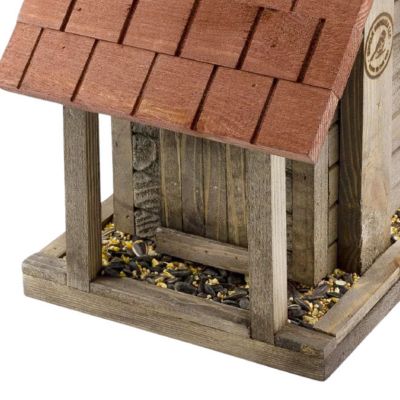Image showing  1 qt. Log Cabin Bird Feeder