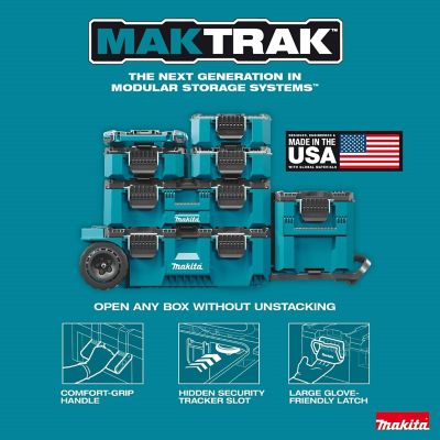 Image showing 9 th Makita 22.25 in. x 15.52 in. x 15.82 in. MAKTRAK Extra Large Extension Tool Box