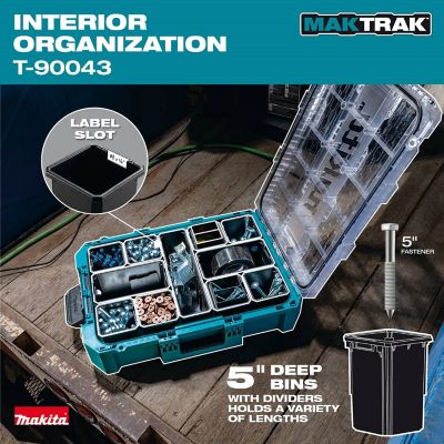 Image showing 5 th Makita MAKTRAK Deep Medium Bin Organizer