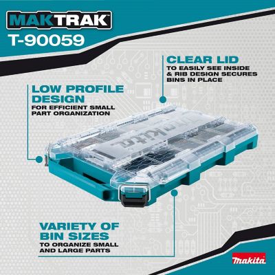 Image showing  MAKTRAK Low-Profile Medium Bin Organizer