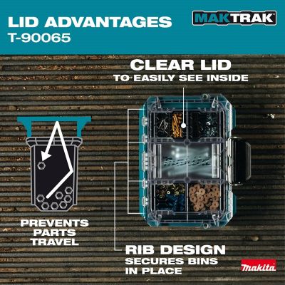 Image showing 6 th Makita MAKTRAK Deep Compact Bin Organizer