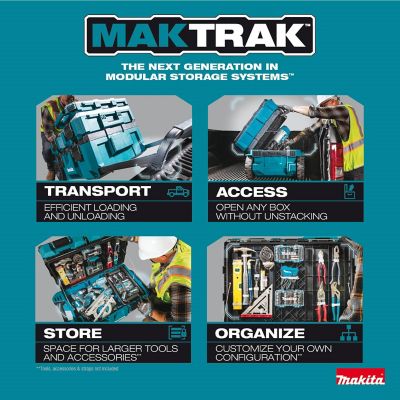 Image showing 9 th Makita MAKTRAK Deep Compact Bin Organizer