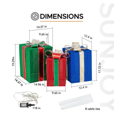 Image showing Christmas Lighted Gift Boxes