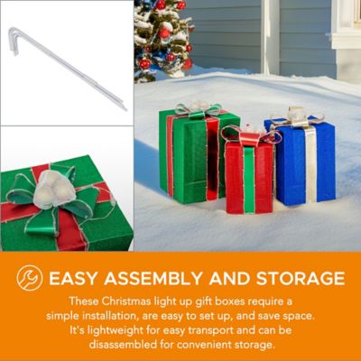 Image showing Christmas Lighted Gift Boxes