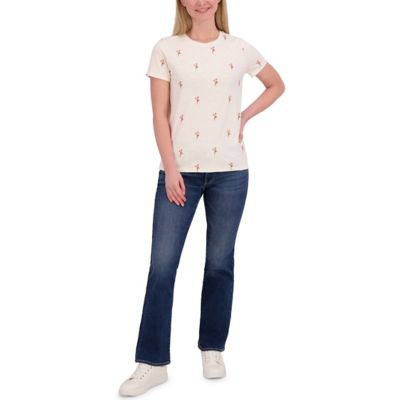 Image showing  Women's Easy Embroidered Crew Neck Short-Sleeve T-Shirt