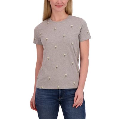 Lucky Brand Women's Easy Embroidered Crew Neck Short-Sleeve T-Shirt