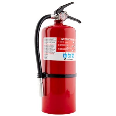 First Alert Rechargeable Commercial Fire Extinguisher, UL Rated, 4-A:60-B:C, Red