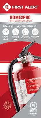 First Alert Rechargeable Compliance Fire Extinguisher, UL Rated, 2-A:10-B:C, Red