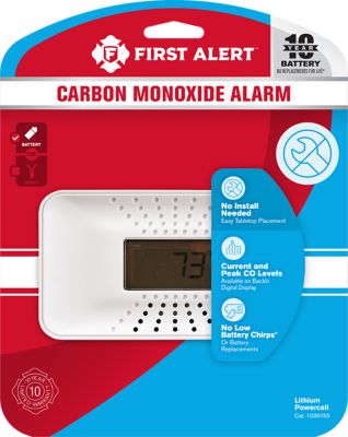 First Alert 10-Year Battery Carbon Monoxide Alarm with Digital Temperature Display