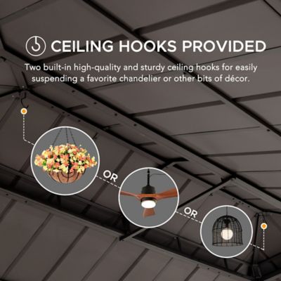 Image showing 5 th Sunjoy 11.8 x 19.7 ft. Outdoor Patio Steel Hardtop Gazebo