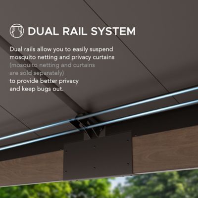 Image showing 7 th Sunjoy 11.8 x 19.7 ft. Outdoor Patio Steel Hardtop Gazebo