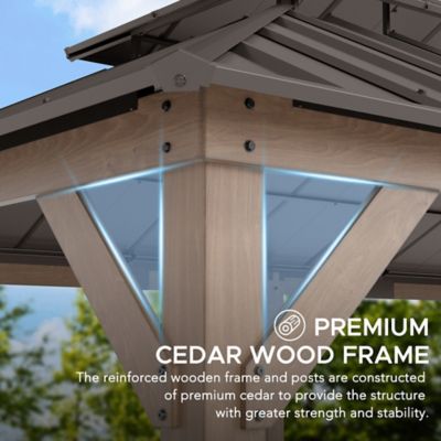 Image showing 8 th Sunjoy 11.8 x 19.7 ft. Outdoor Patio Steel Hardtop Gazebo