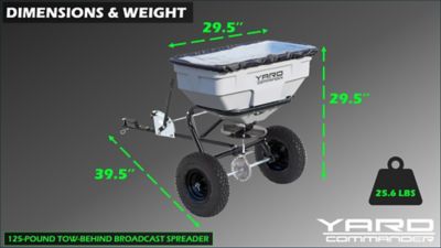 Image showing  125 lb. 25,000 sq. ft. Tow-Behind Broadcast Spreader