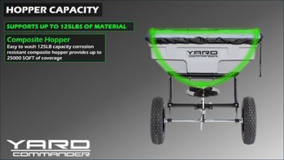 Image showing  125 lb. 25,000 sq. ft. Tow-Behind Broadcast Spreader