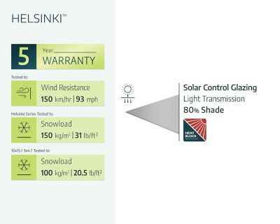 Image showing  Helsinki 10 x 11ft. Patio Cover, Brown/Light Gray