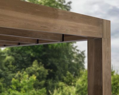 Image showing 7 th Canopia by Palram Helsinki 10 x 15ft. Patio Cover, Brown/Light Gray