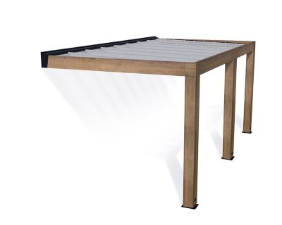 Image showing  Helsinki 10 x 17ft. Patio Cover, Brown/Light Gray