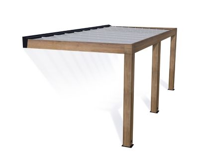 Image showing  Helsinki 10 x 20ft. Patio Cover, Brown/Light Gray