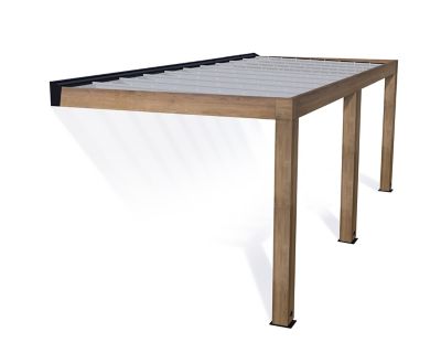 Image showing 1 th Canopia by Palram Helsinki 10 x 22ft. Patio Cover, Brown/Light Gray