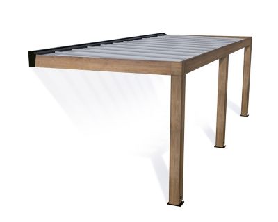 Image showing  Helsinki 10 ft. x 24 ft. Patio Cover, Brown/Light Gray