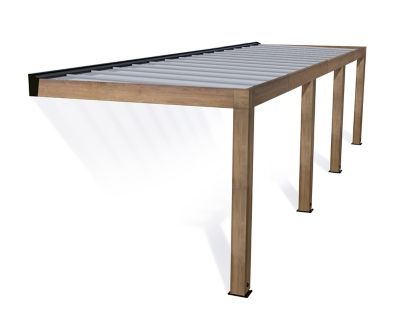 Image showing  Helsinki 10 ft. x 33 ft. Patio Cover, Brown/Light Gray