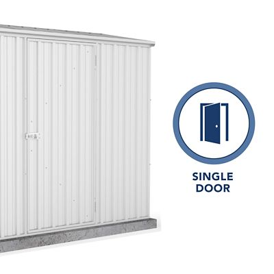 Image showing 5 th ABSCO 7 x 3ft. Space Saver Metal Storage Shed, Surfmist