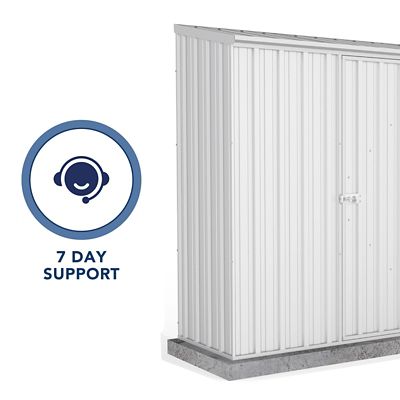 Image showing 6 th ABSCO 7 x 3ft. Space Saver Metal Storage Shed, Surfmist