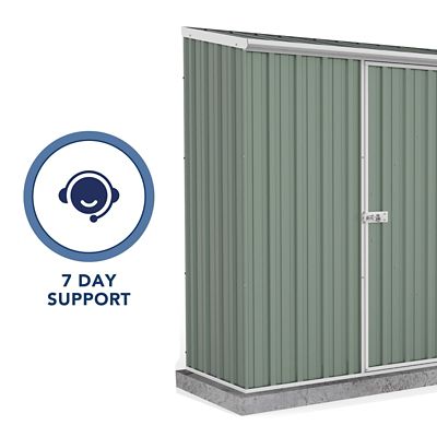 Image showing 6 th ABSCO 7 x 3ft. Space Saver Metal Storage Shed, Pale Eucalypt