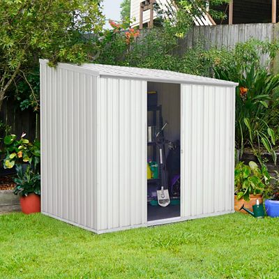Image showing  7 x 5ft. EZI Slider Metal Storage Shed, Surfmist