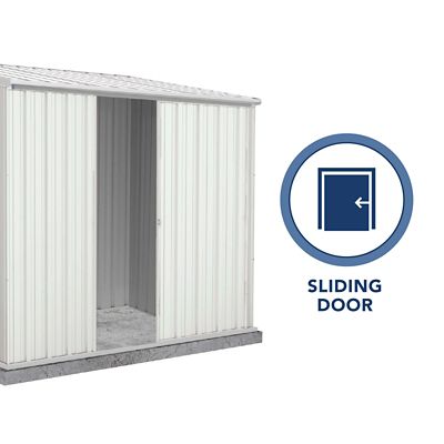 Image showing 5 th ABSCO 7 x 5ft. EZI Slider Metal Storage Shed, Surfmist