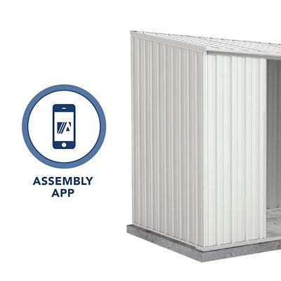Image showing 6 th ABSCO 7 x 5ft. EZI Slider Metal Storage Shed, Surfmist
