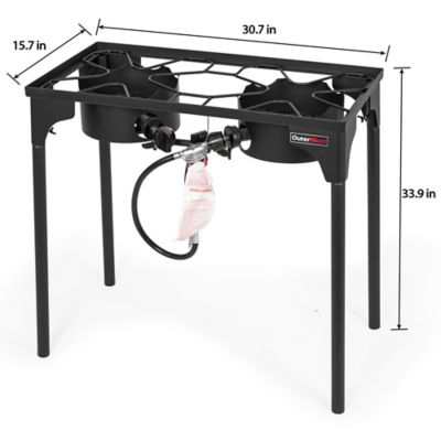 Image showing  2-Burner Propane Gas Stove, 419.82 sq. in., 60,000 BTU