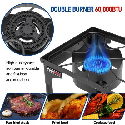 Image showing  2-Burner Propane Gas Stove, 419.82 sq. in., 60,000 BTU