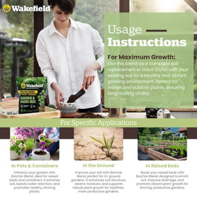 Image showing 8 th Wakefield BioChar Blends for Gardens & Raised Beds Soil Amendments