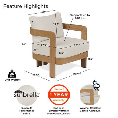 Image showing  Arlo Outdoor Chair with Sunbrella Cushions