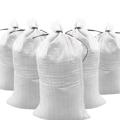 Image showing  Sand Bags with Tie Strings, Heavy Duty, 15 in. x 27 in., White, 25-Pack