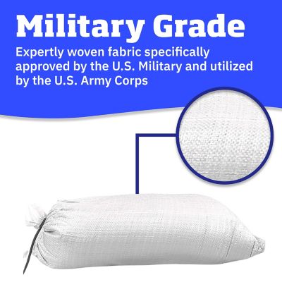 Image showing  Sand Bags with Tie Strings, Heavy Duty, 15 in. x 27 in., White, 25-Pack