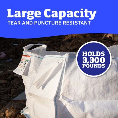 Image showing  130 gal. Concrete Washout Bag with Plastic Liner, Heavy Duty, 40 in. L x 40 in. W x 24 in. H
