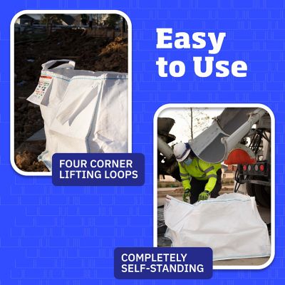 Image showing 5 th DuraSack 130 gal. Concrete Washout Bag with Plastic Liner, Heavy Duty, 40 in. L x 40 in. W x 24 in. H