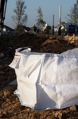 Image showing 7 th DuraSack 130 gal. Concrete Washout Bag with Plastic Liner, Heavy Duty, 40 in. L x 40 in. W x 24 in. H