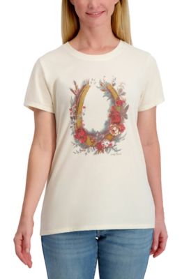 Lucky Brand Women's Horseshoe Bouquet T-Shirt