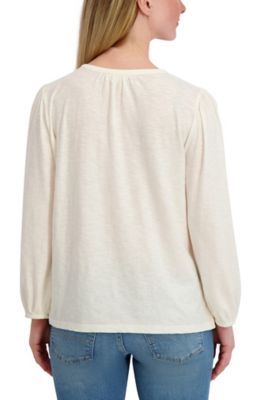 Image showing  Women's Short Sleeve V Notch Neck Shirt