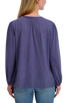 Image showing  Women's Short Sleeve V Notch Neck Shirt