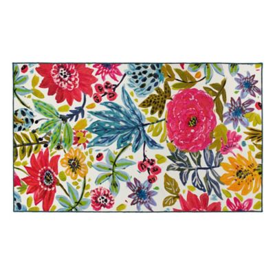 My Magic Carpet Floral Bloom Washable Rug