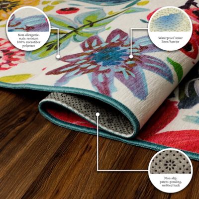 Image showing  Floral Bloom Washable Rug