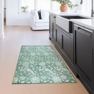 Image showing  Kalini Floral Washable Rug
