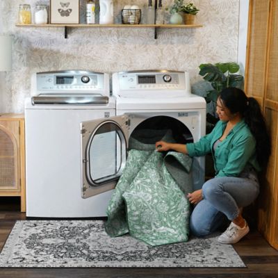 Image showing  Kalini Floral Washable Rug